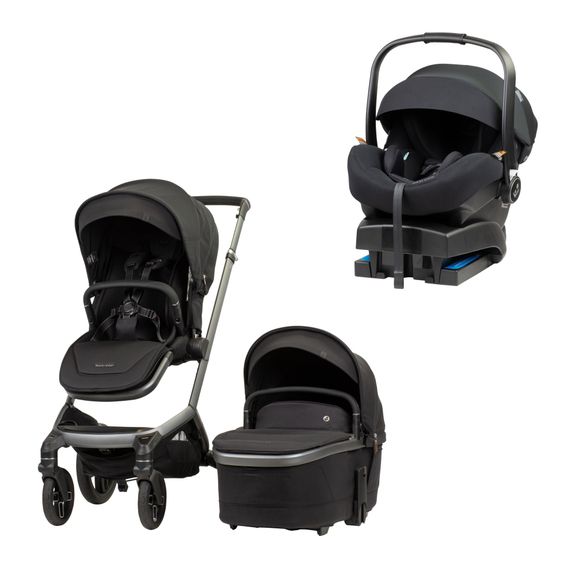 Maxi-Cosi Fame Stroller With Bassinet & Mico 12 Pro Non Iso Capsule & Base Bundle
