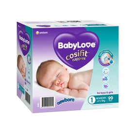 BabyLove Nappies Newborn Jumbo 99 Pack