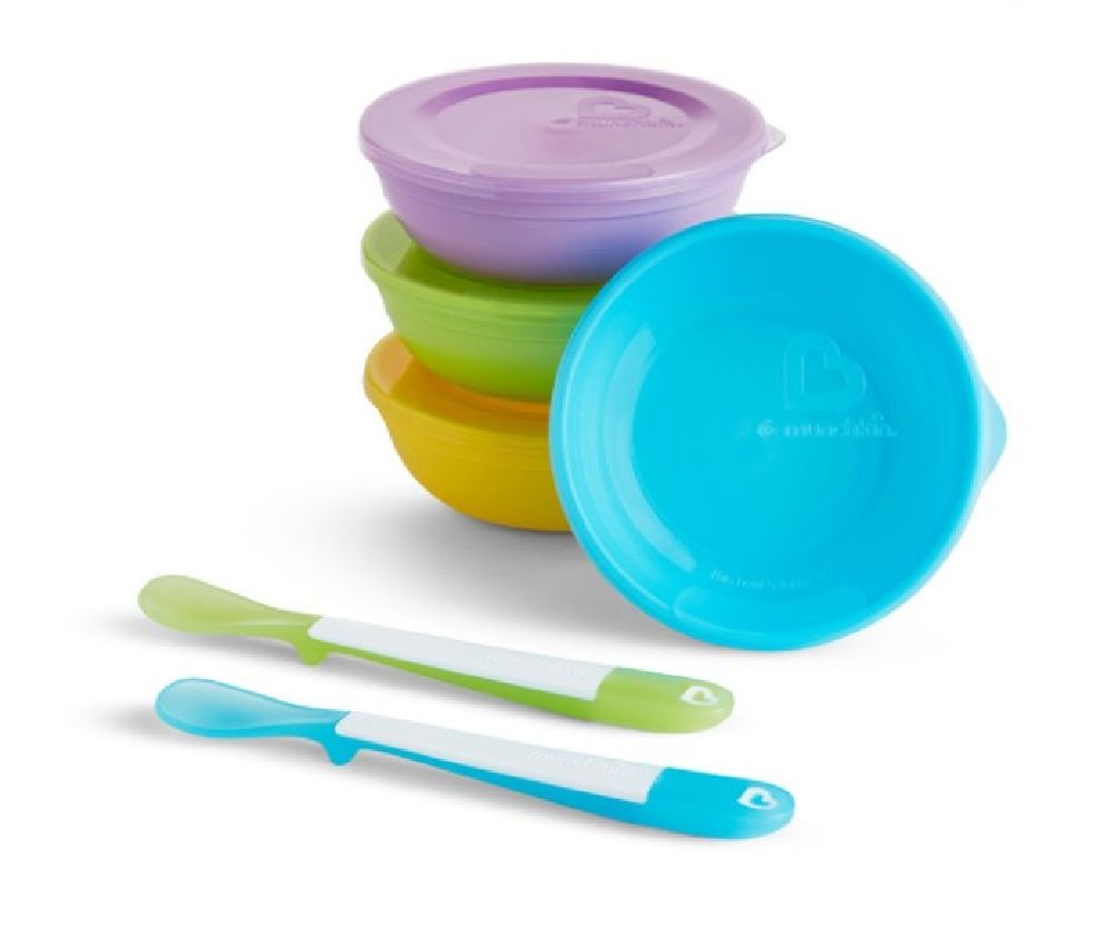 Munchkin 5 Pack Bowl and 6 Pack Spoon Set for baby/toddler