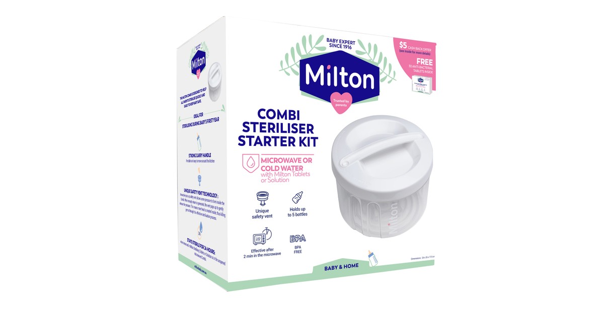 Milton Steriliser 2 in 1 Combi Starter Kit | Baby Bunting AU