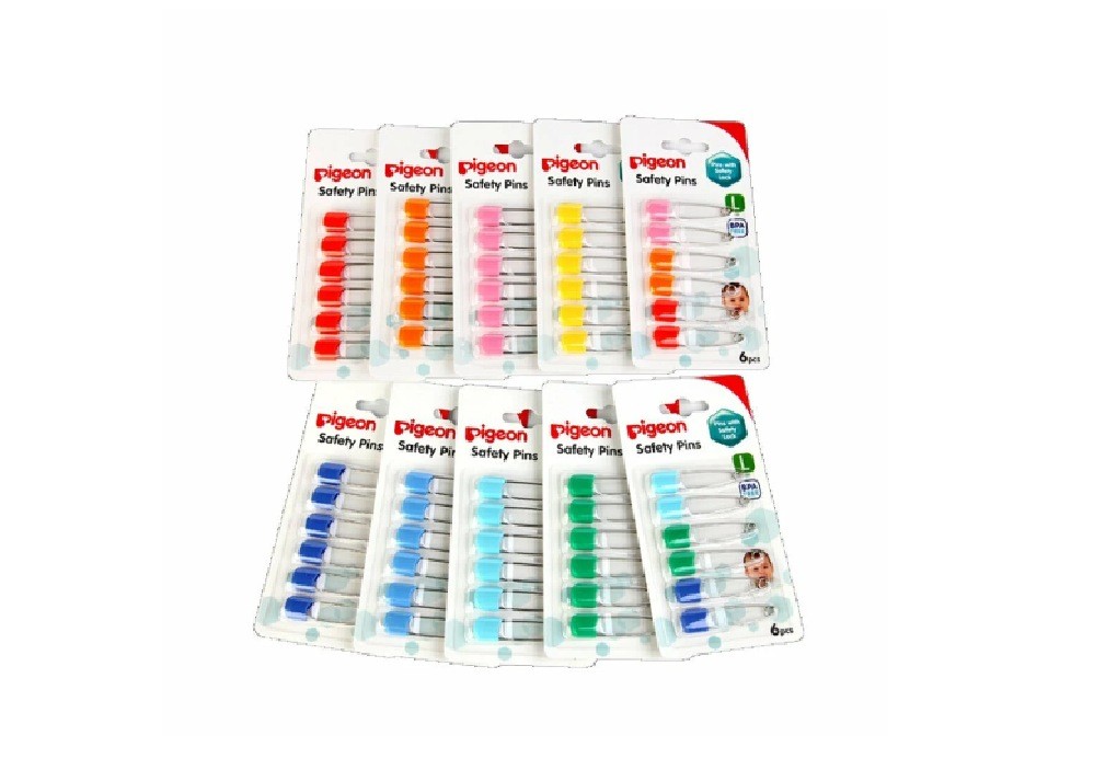 Pigeon Safety Pins Assorted 6 Pack