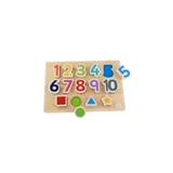 ELC Wooden Puzzle Shape And Numbers image 2