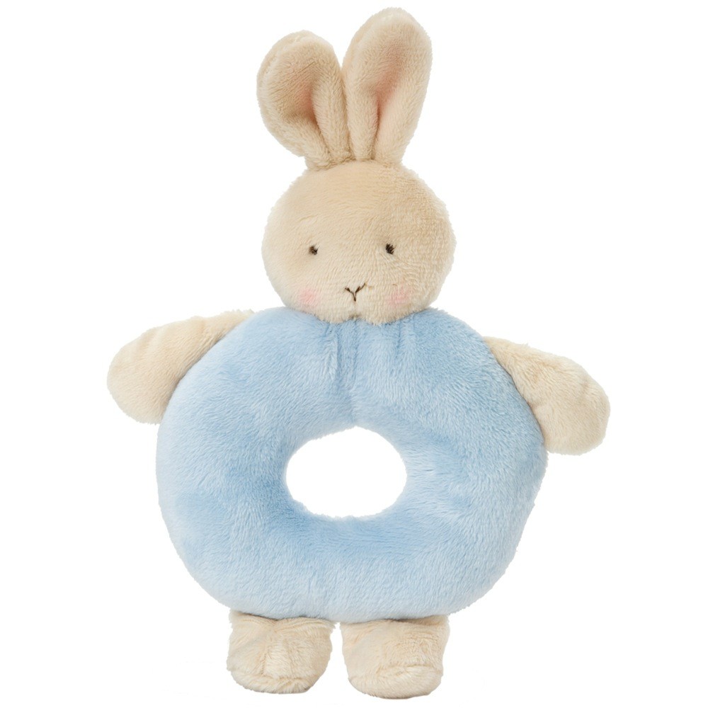 Bunnies By The Bay Ring Rattle - Blue Bunny 