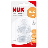 NUK First Choice Plus Teat - 0-6 Months - Medium - 2 Pack image 1