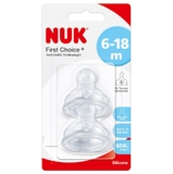 NUK First Choice Plus Teat - 6-18 Months - Large - 2 Pack image 1
