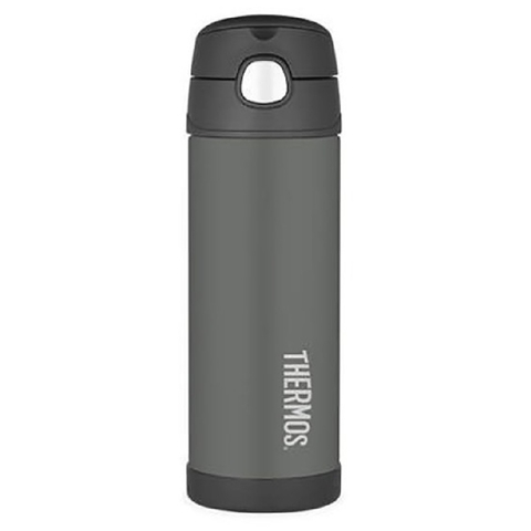 Thermos Funtainer Bottle Insulated Charcoal 470ML image 0 Large Image