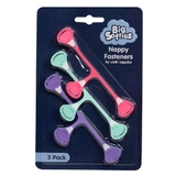 Big Softies Nappy Fasteners 3 Pack Assorted Colours image 1