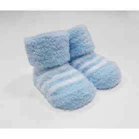 Playette Chenille Bootie Boys Blue 0-3M 2 Pack