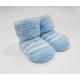 Playette Chenille Bootie Boys Blue 0-3M 2 Pack image 0