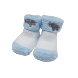 Playette Chenille Bootie Boys Blue 0-3M 2 Pack image 1