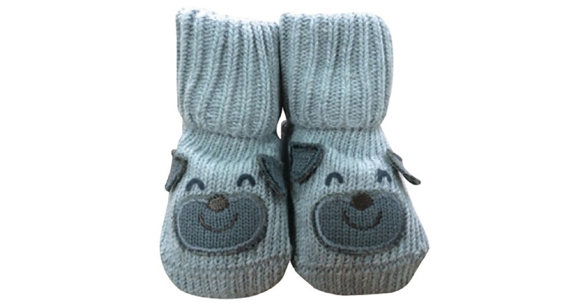 Playette Novelty Bootie Socks Puppy 0-6M Baby Bunting AU