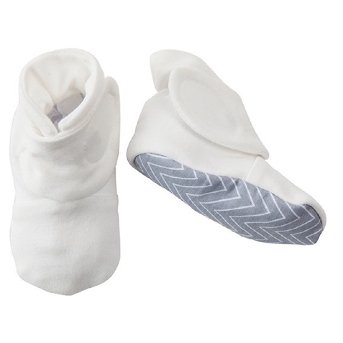 Playette Ultra Soft Stay-On Booties White 0-6M image 0 Large Image