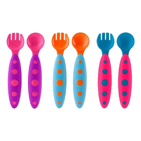 Boon Modware Cutlery Girl Pink Aqua Magenta image 0 Large Image