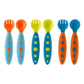 Boon Modware Cutlery Boy Aqua Turquoise Orange