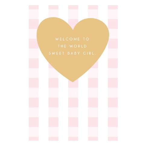 Henderson Greetings Card Baby Girl Gold Heart image 0 Large Image