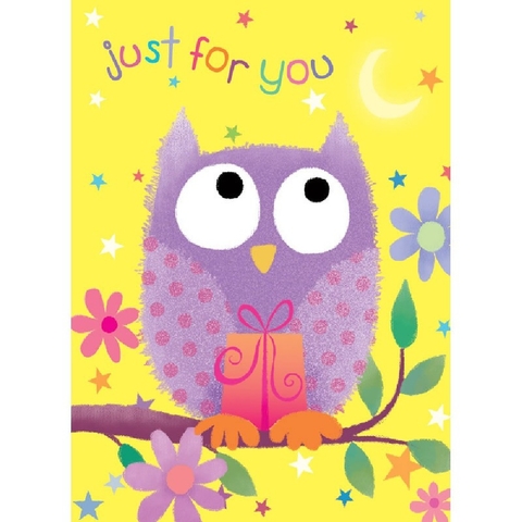 Henderson Greetings Gift Card Juvenile Girl Purple Owl image 0 Large Image