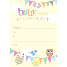 Henderson Greetings Baby Shower Invite Owl