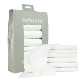 Little Bamboo Muslin Wash Cloth Natural 6 Pack.