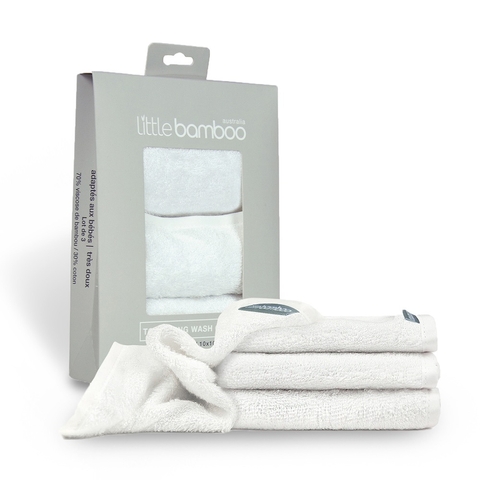 Little Bamboo Towel Wash Cloth Natural 3 Pack image 0 Large Image
