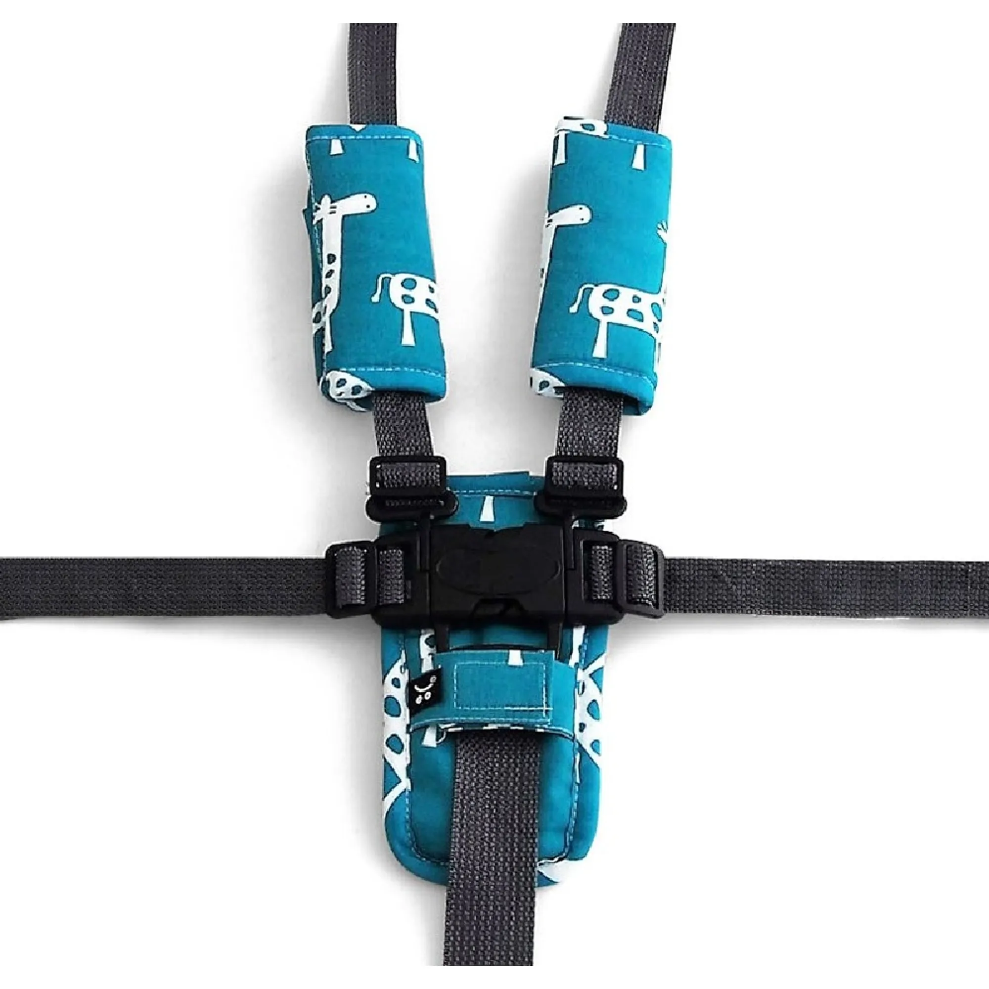 Outlook Harness Cover Set Teal Giraffes