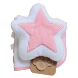 Playgro Star Mit & Wash Cloths Pink/White image 0