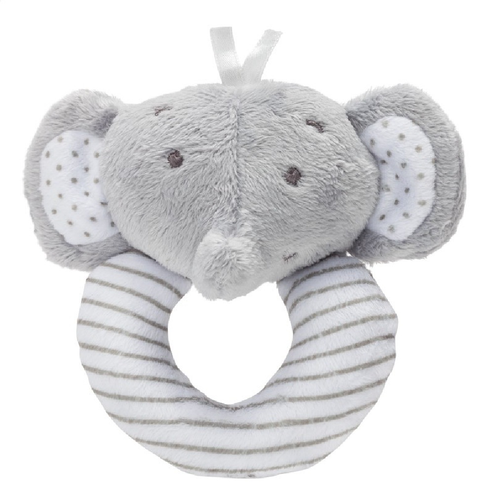 Playgro Rattle Elephant Grey/White