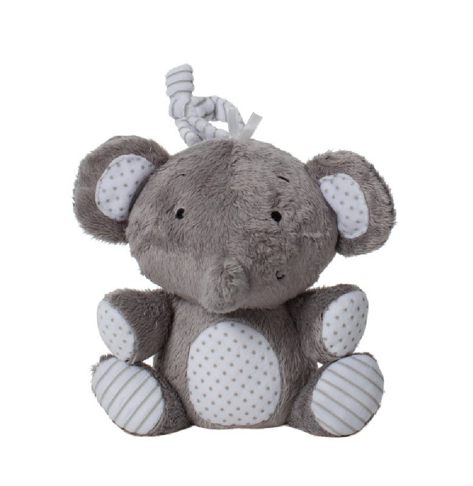 Playgro Musical Pullstring Elephant Grey/White Nursery Collections