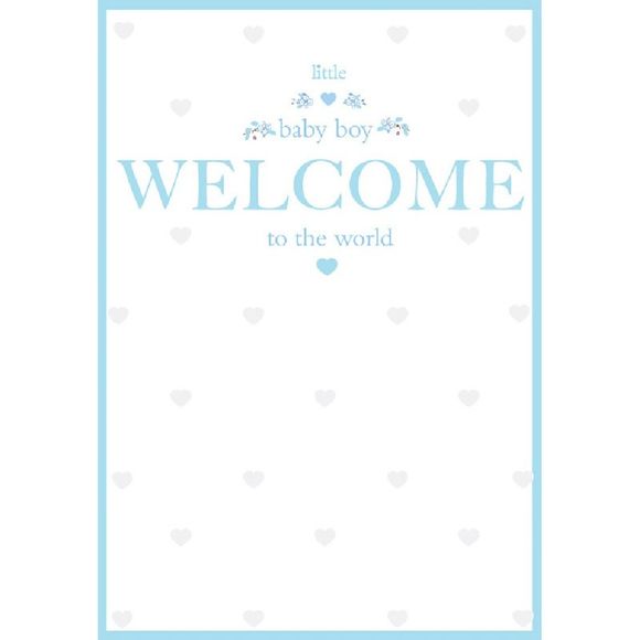 Henderson Greetings Card Baby Boy Welcome To The World Blue