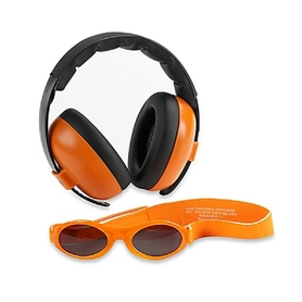 Baby Banz Sunglasses/Earmuff Combo Orange