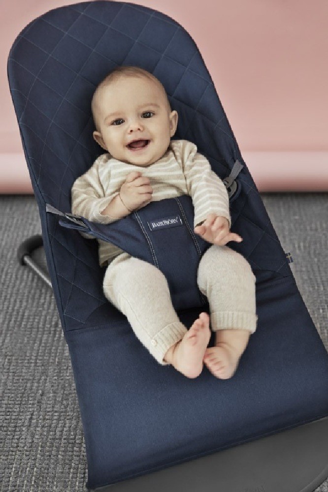 BabyBjorn Bouncer Bliss Cotton Midnight Blue Rockers & Bouncers