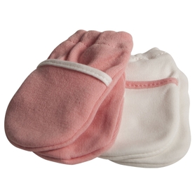Safety 1st Mittens No Scratch Pink Salmon & White 2 Pack