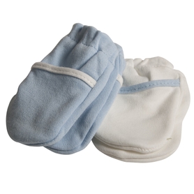 Safety 1st Mittens No Scratch Blue & White 2 Pack