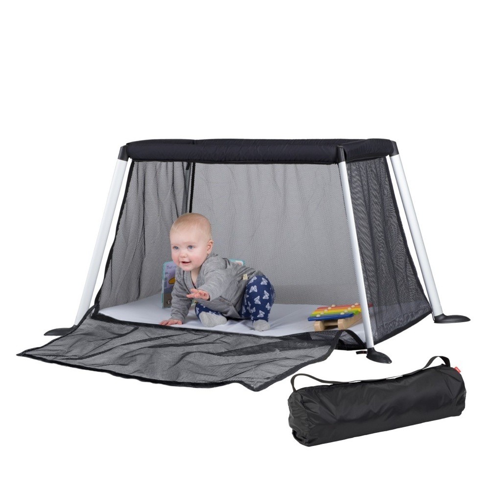 Phil Teds Traveller V4 Travel Cot Black Portacots Baby Bunting Au