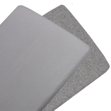 Living Textiles Jersey Bassinet Fitted Sheet Grey Stripe/Melange 2 Pack image 0