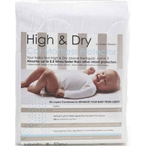 High & Dry Mattress Protector Cot White image 0 Large Image
