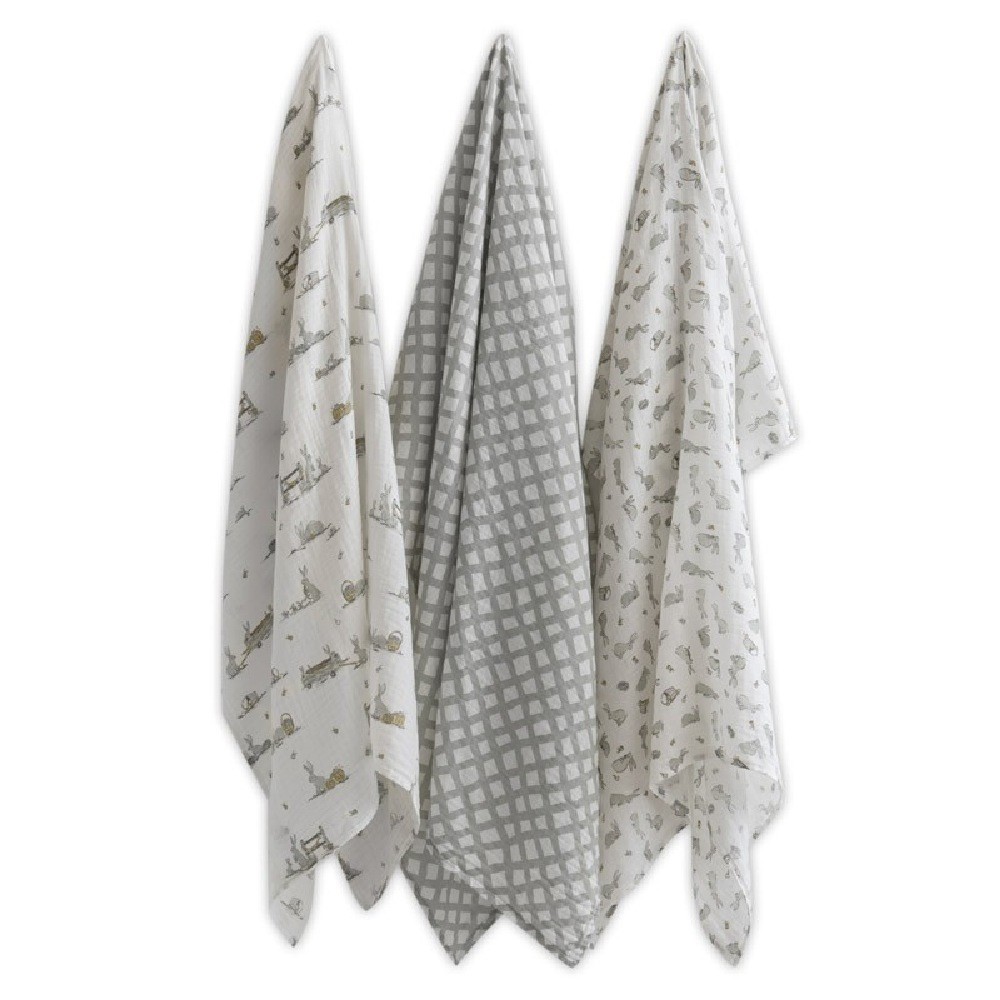 The Little Linen Company Muslin Giraffe Friends Baby Bunting