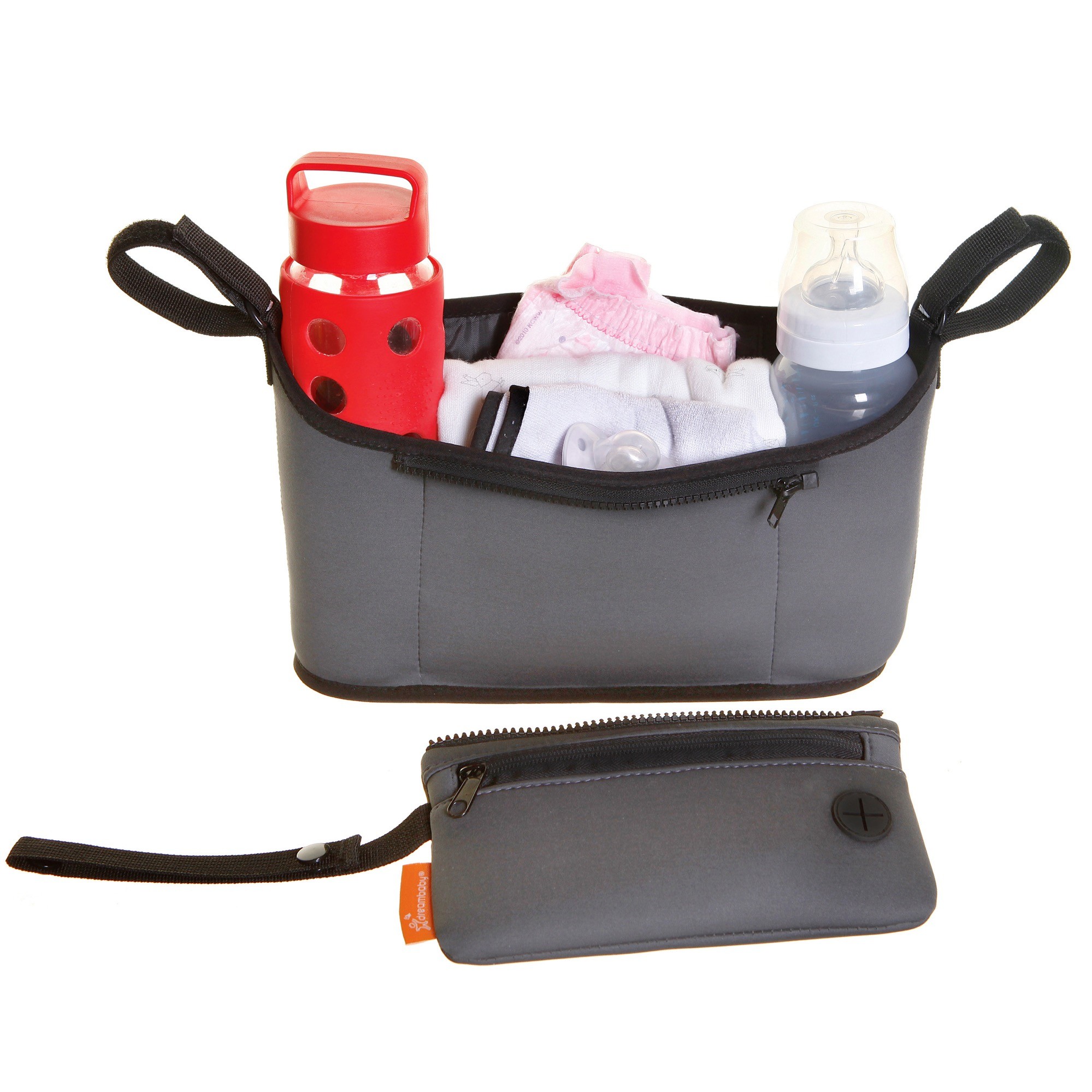 DreamBaby Strollerbuddy EzyReach Organiser Slate Grey Pram Organiser