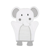 4Baby Hooded Towel & Wash Mitt Grey Elephant image 0