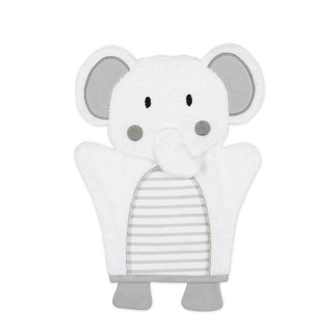 4Baby Hooded Towel & Wash Mitt Grey Elephant image 0 Large Image