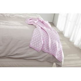 Playgro Knitted Blanket Honeycomb Pink/White