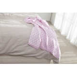 Playgro Knitted Blanket Honeycomb Pink/White image 0