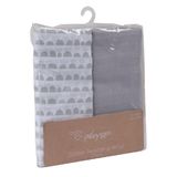 Playgro Muslin Wrap Grey/White 2 Pack image 1