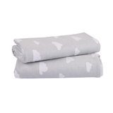 Playgro Flannelette Wrap Grey/White 2 Pack image 0