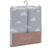 Playgro Flannelette Wrap Grey/White 2 Pack image 1