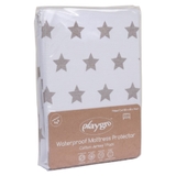Playgro Cotton Jersey Waterproof Cot Fitted Sheet Grey/White image 3