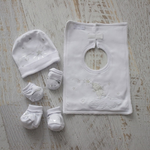 Bubba Blue Wish Upon A Star Layette Set White 4 Piece image 0 Large Image