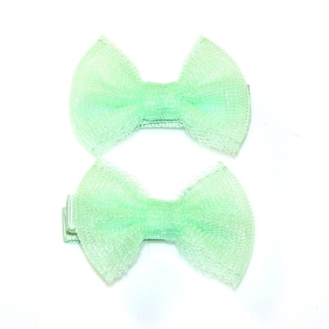 4Baby Mesh Bow Clips Mint image 0 Large Image