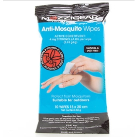 Mozzigear Mosquito Wipes 30Pk