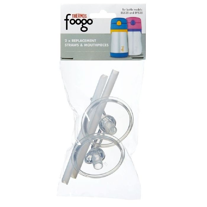 THERMOS Funtainer 2 Replacement Straws & Mouthpieces Set for Lids