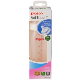 Pigeon Wide Neck PP Bottle with SofTouch Peristaltic Plus Teat - 330ml